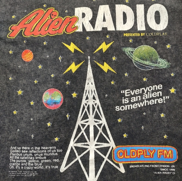 Coldplay Shirts Coldplay Music Of The Spheres Tour Shirt Alien Radio Xl Poshmark